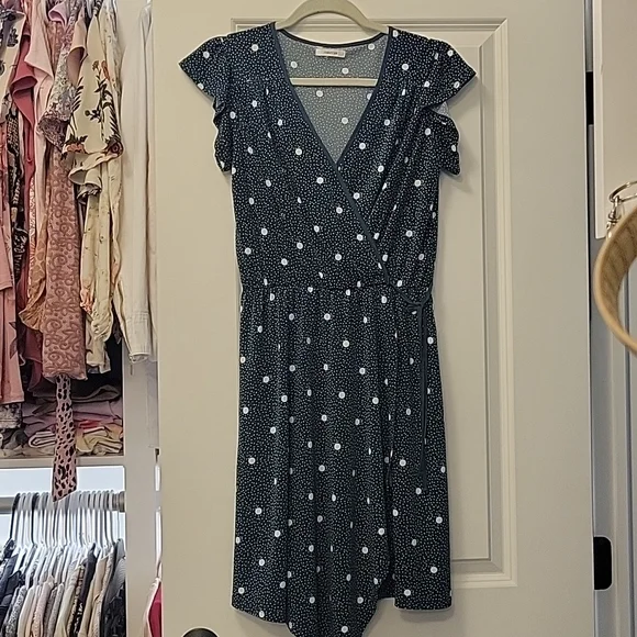 Maurices faux wrap ruffle polka dot dress Maurices faux wrap ruffle polka dot dress
